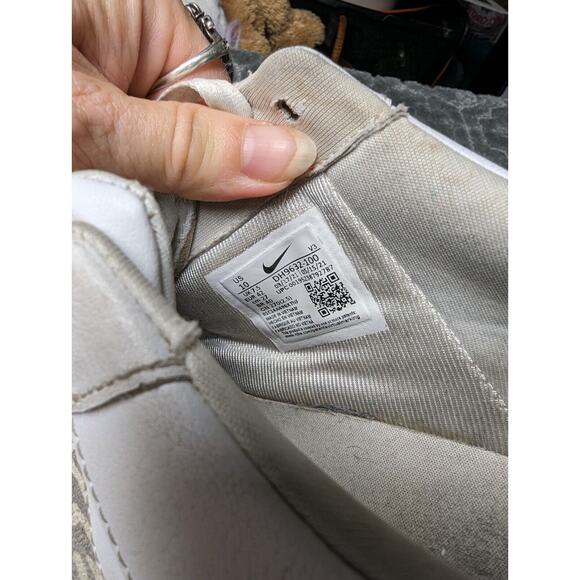 Nike Sneakers WOMENS SIZE 10 white Air Force 1 Pixel SE Zebra leather lace up - Picture 9 of 10